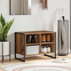 Cabinet À Chaussures Avec Stockage Bois Ancien 60 X 35 X 44 Cm Vidaxl