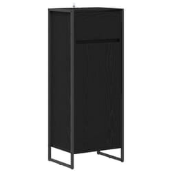 Cabinet de salle de bain - vidaXL - Chêne Noir - 40x30x100 cm - Bois dingénierie - Pieds en acier