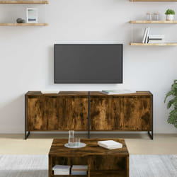 Meuble Tv Chêne Fumé 140 X 36 X 49.5 Cm Bois D'Ingénierie Vidaxl