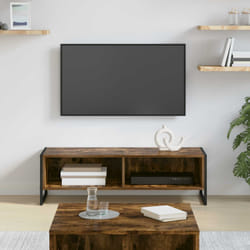 Meuble Tv Chêne Fumé 100 X 36,5 X 30,5 Cm Bois D'Ingénierie Vidaxl