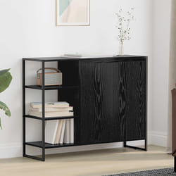 Meuble D'Appoint Chêne Noir 96,5 X 30 X 75 Cm Bois D'Ingénierie Vidaxl
