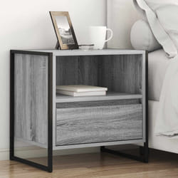 Table De Chevet Gris Sonoma 50 X 39,5 X 50 Cm Bois D'Ingénierie Vidaxl