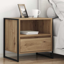 Table De Chevet 2 Pcs Chêne Artisan 50 X 39,5 X 50 Cm Vidaxl