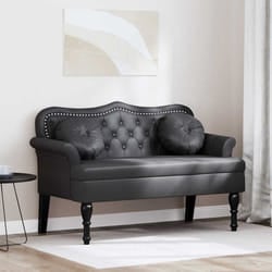 Banc Chesterfield Noir 120,5 X 65 X 75 Cm Simili Cuir Vidaxl