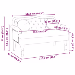 Banc Chesterfield Noir 120,5 X 65 X 75 Cm Simili Cuir Vidaxl - Vue supplémentaire 2