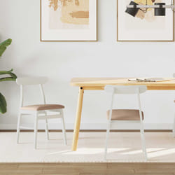 Chaise de salle à manger 2 pcs Blanc et marron vidaXL