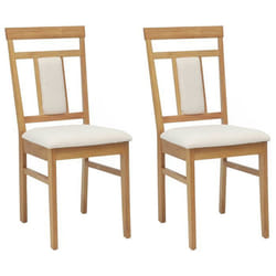 Chaise de salle à manger en bois massif - vidaXL - Naturel et Clair - Hévéa massif - 36x445x915 cm