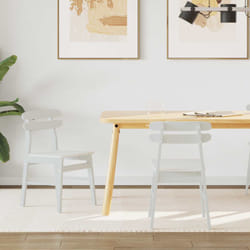 Chaise de salle à manger 2 pcs Blanc Bois de Caoutchouc Massif vidaXL