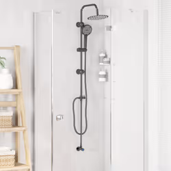 Système De Douche Noir 45 X 20 X 96 Cm Laiton, Sus201 Et Abs Vidaxl - Vue supplémentaire 2