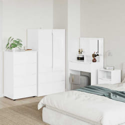 Armoires De Rangement 2 Pcs Blanc Brillant 60 X 48 X 105 Cm Vidaxl