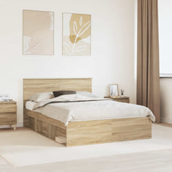 Cadre De Lit Sonoma 140 X 190 Cm Bois D'Ingénierie Vidaxl