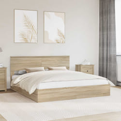 Lit De Rangement Chêne Sonoma 180 X 200 Cm Bois D'Ingénierie Vidaxl