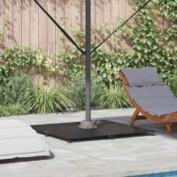 vidaXL Pied de parasol Noir 100 x 100 x 4 cm Acier