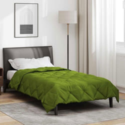 Couette dété - VIDAXL - Simple - Vert - 220 x 140 cm - Microfibre respirante