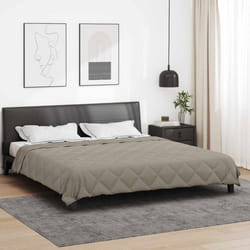Couette dété 200 x 200 cm VIDAXL microfibre gris clair - légère et respirante