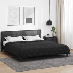 vidaXL Duvet complet toute lannée Noir 200 x 200 cm Microfibre 42025587