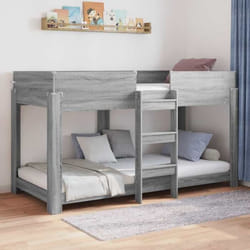 vidaXL Lit Superposé pour Enfants Gris Sonoma 90 x 190 cm 3410536