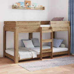 vidaXL Lit Superposé pour Enfants Chêne artisanal 90 x 190 cm 3410538