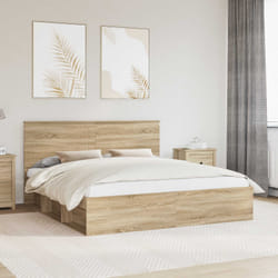 Cadre De Lit Sonoma 200 X 200 Cm Bois De Pin Massif Vidaxl