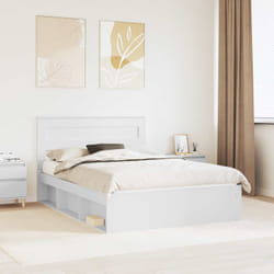 Cadre De Lit Blanc 160 X 200 Cm Bois De Pin Massif Vidaxl