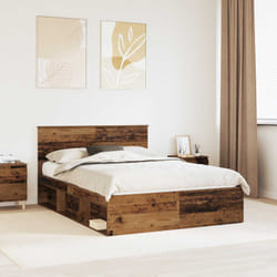 Cadre De Lit Bois Ancien 140 X 190 Cm Pin Massif Vidaxl