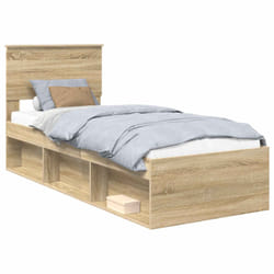 Cadre De Lit Chêne Sonoma 75 X 190 Cm Pin Massif Vidaxl