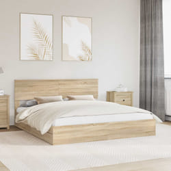 Lit De Rangement Chêne Sonoma 180 X 200 Cm Bois D'Ingénierie Vidaxl