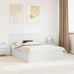 Lit De Rangement Blanc 140 X 190 Cm Bois D'Ingénierie Vidaxl