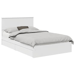 Lit De Rangement Blanc 120 X 190 Cm Bois D'Ingénierie Vidaxl