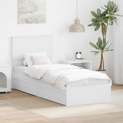 Lit De Rangement Blanc 75 X 190 Cm Bois D'Ingénierie Vidaxl