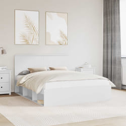Cadre De Lit Blanc 160 X 200 Cm Bois De Pin Massif Vidaxl