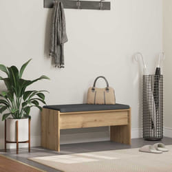 Banc Vidaxl Banc dentrée avec coussin Chêne artisanal 83 x 38 x 40 cm