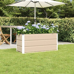 Jardinière - VIDAXL - 100 x 40 x 45 cm - Acier - Ivoire - Intérieur/extérieur