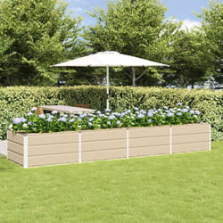 Jardinière - VIDAXL - VidaXL Jardinière Ivoire - Ivoire - 320 x 80 x 45 cm - Acier et plastique
