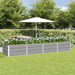 Jardinière - VIDAXL - 320 x 80 x 45 cm - Gris clair - Acier & plastique - Intérieur/extérieur