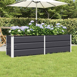 Jardinière - VIDAXL - 160 x 40 x 45 cm - Anthracite - Acier & plastique - Intérieur/extérieur résistant