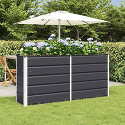 Jardinière / bac à fleurs - VIDAXL - 160 x 40 x 75 cm - Acier - Anthracite - Intérieur & extérieur