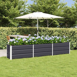 Jardinière - VIDAXL - 240 x 40 x 45 cm - Anthracite - Acier - Rectangulaire