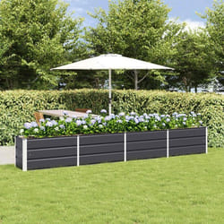 Jardinière - VIDAXL - 320 x 40 x 45 cm - Anthracite - Acier et plastique - Intérieur/extérieur
