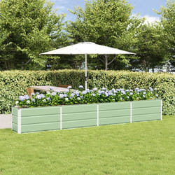 Jardinière - VIDAXL - 320 x 40 x 45 cm - Acier - Vert - Intérieur/extérieur