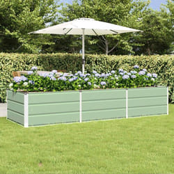 Jardinière - VIDAXL - VidaXL - 240 x 80 x 45 cm - Acier et plastique - Vert intérieur/extérieur