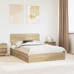 Lit De Rangement Chêne Sonoma 140 X 190 Cm Bois D'Ingénierie Vidaxl