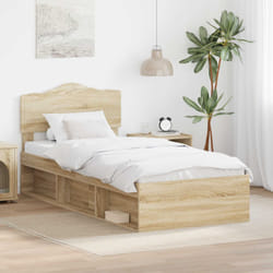 Cadre De Lit Sonoma 90 X 190 Cm Bois De Pin Massif Vidaxl