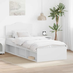 Cadre De Lit Blanc 75 X 190 Cm Bois De Pin Massif Vidaxl
