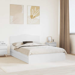 Lit De Rangement Blanc 140 X 190 Cm Bois D'Ingénierie Vidaxl
