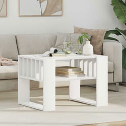 VIDAXL Table basse rectangulaire blanche 66 x 495 x 45 cm en bois dingénierie