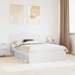 Cadre De Lit Avec Tête De Lit Blanc 160 X 200 Cm Pin Massif Vidaxl