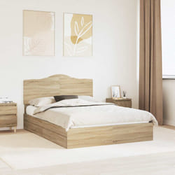 Lit de Rangement Chêne Sonoma 160 x 200 cm Bois d'ingénierie vidaXL