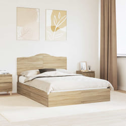 Lit De Rangement Chêne Sonoma 140 X 200 Cm Bois D'Ingénierie Vidaxl