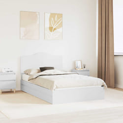 Lit De Rangement Blanc 120 X 190 Cm Bois D'Ingénierie Vidaxl